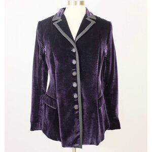 Ralph Lauren Purple Label Collection jacket sz 12 velvet equestrian tuxedo